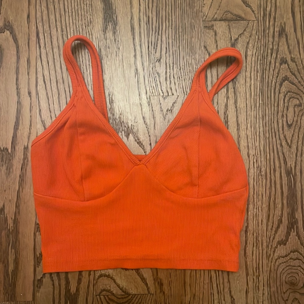 Cropped Orange Tank Top